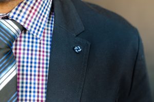 Portrait of a mans professional business attire.